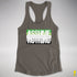 Assume Nothing Aromantic Pride Flag Racerback Tank - Dark Grey